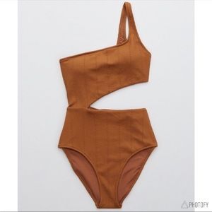 Aerie asymmetrical crinkle swim